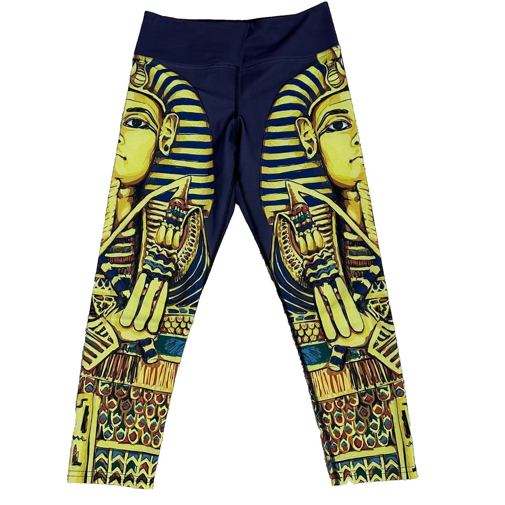 Eagle‎ Rock Werkshop Leggings Size M Egyptian King Tut Gym Yoga Activewear